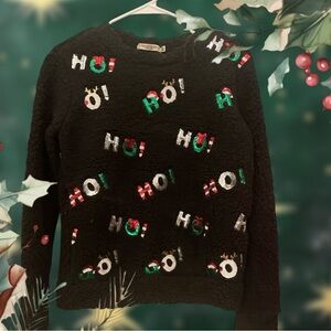 NWT HO HO HO SHERPA STYLE SWEATER